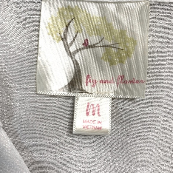 Fig and Flower Anthropologie Button Down Top Blouse Crochet Women Lace Medium - Picture 4 of 9